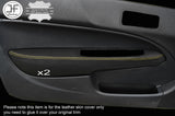 YELLOW STITCH 2X DOOR ARMREST LEATHER COVERS FITS HONDA CIVIC EK3 EK4 EJ9 96-00