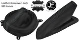 BLACK& BLACK STRIPE LEATHER GEAR & HANDBRAKE GAITER FITS MAZDA MX5 MK3 05-15