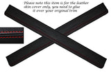 RED STITCH 2X DOOR SILL TRIM LEATHER SKIN COVERS FITS MG MGF MGTF 1995-2005