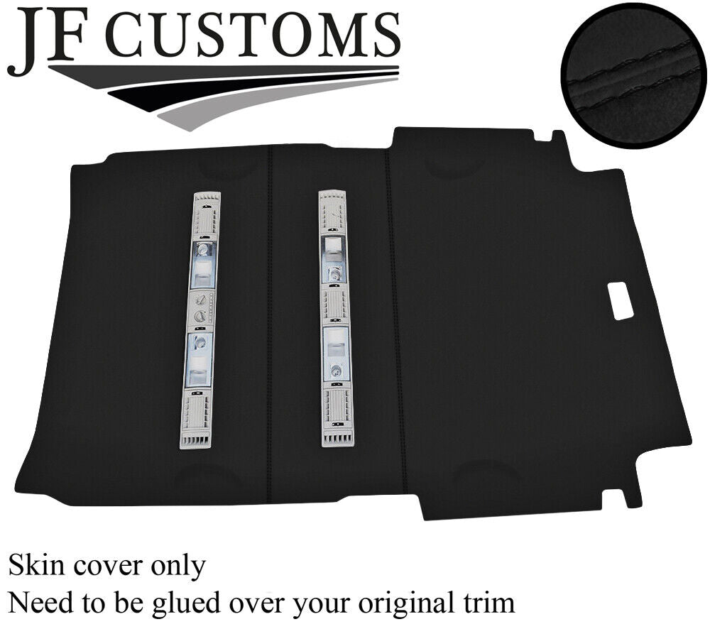 BLACK LUXE SUEDE REAR ROOF HEADLINING COVER FITS VW T5 TRANSPORTER CARAVELLE
