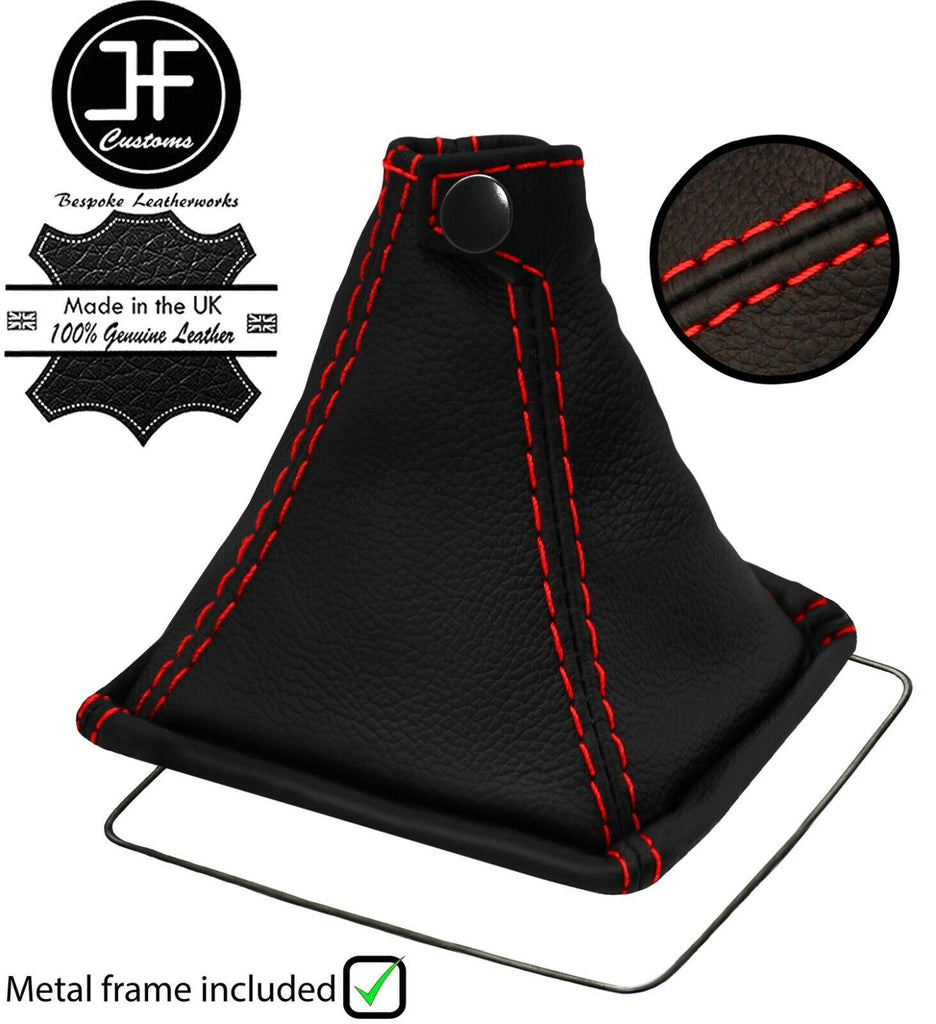 RED STITCH TOP GRAIN LEATHER GEAR GAITER+METAL FRAME FOR LEXUS IS 06-12