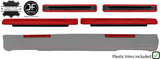 RED DASH DASHBOARD 2X LEATHER AIR VENTS PLASTIC TRIM FITS LAND ROVER SERIES 3