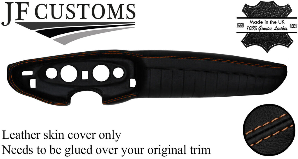 TAN STITCHING TOP-GRAIN LEATHER FULL DASH DASHBOARD COVER FITS MG MGB 68-71