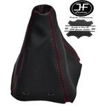 RED THREAD STITCHED  FITS SAAB SS 93 9-3 2003+ REAL LEATHER GEAR GAITER