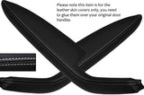 WHITE STITCH 2X REAR DOOR HANDLE ARMREST COVERS FITS AUDI A3 8P RS3 S3 04-12 5DR