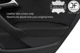 BLACK & BLACK 2X REAR DOOR ARMREST LEATHER COVER FOR VW POLO MK8 09-16 5 DOOR