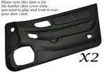 GREEN STITCH 2X DOOR CARDS LEATHER COVERS FITS MITSUBISHI GTO 3000GT 1992-1999