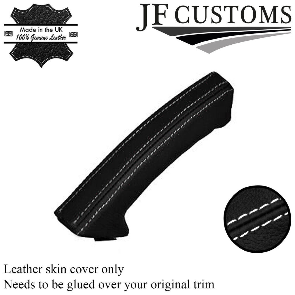 WHITE STITCH FITS SAAB 93 9-3 03-11 LEATHER HANDBRAKE HANDLE COVER ONLY