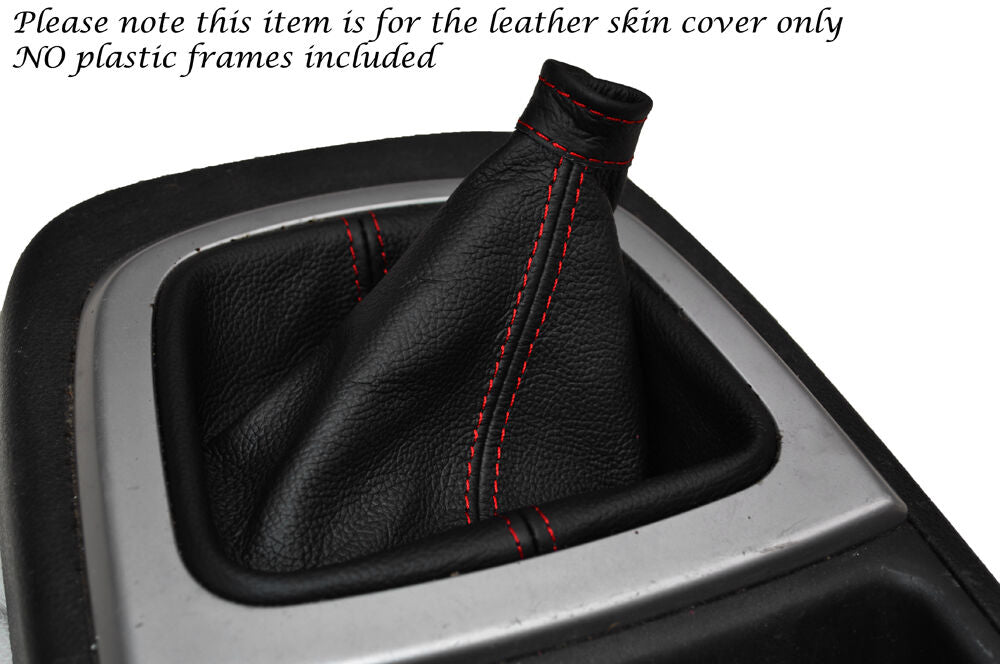 RED STITCH LEATHER MANUAL GEAR GAITER FITS HYUNDAI SANTA FE 2006-2012 CUSTOM NEW
