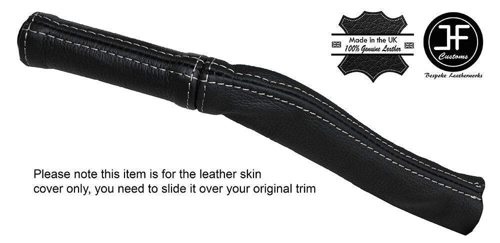 WHITE STITCHING FULL HANDBRAKE LEATHER COVER FITS MG MGB GT 1800 CLASSIC