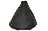 FITS FORD KA 2009+ LEATHER GEAR GAITER WITH yellow stitching CUSTOM NEW