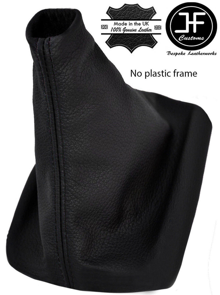 BLACK STITCH MANUAL REAL LEATHER GEAR GAITER FITS JEEP PATRIOT 2007-2015