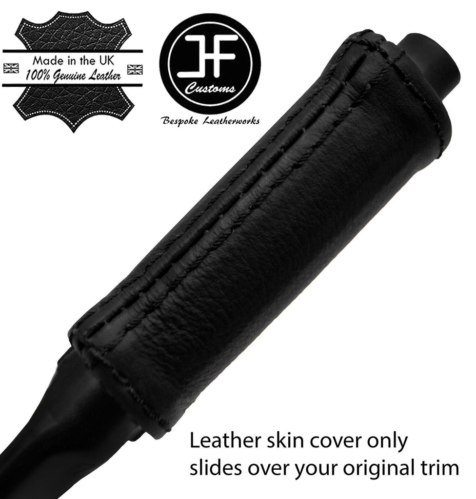 BLACK TOP GRAIN REAL LEATHER HANDBRAKE HANDLE COVER FOR FIAT X1/9 X19 CUSTOM NEW