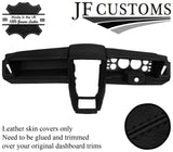 BLACK STITCH ITALIAN LEATHER 3 PIECE DASHBOARD COVER FITS LOTUS ELITE ECLAT S1