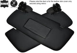 BLACK STITCH 2X SUN VISORS LEATHER COVERS FITS FORD MUSTANG 2012-2014 CUSTOM NEW