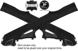BLACK STITCH 2X REAR C PILLAR SUEDE COVER FOR PORSCHE CARRERA 996 COUPE 97-05
