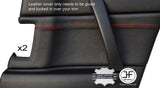 RED STITCH 2X REAR DOOR CARD TRIM LEATHER COVERS FOR MAZDA RX8 03-12 STYLE 2
