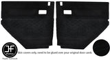 BLACK S DIAMOND STITCH 2X REAR DOOR CARD COVERS FITS LAND ROVER DEFENDER  110