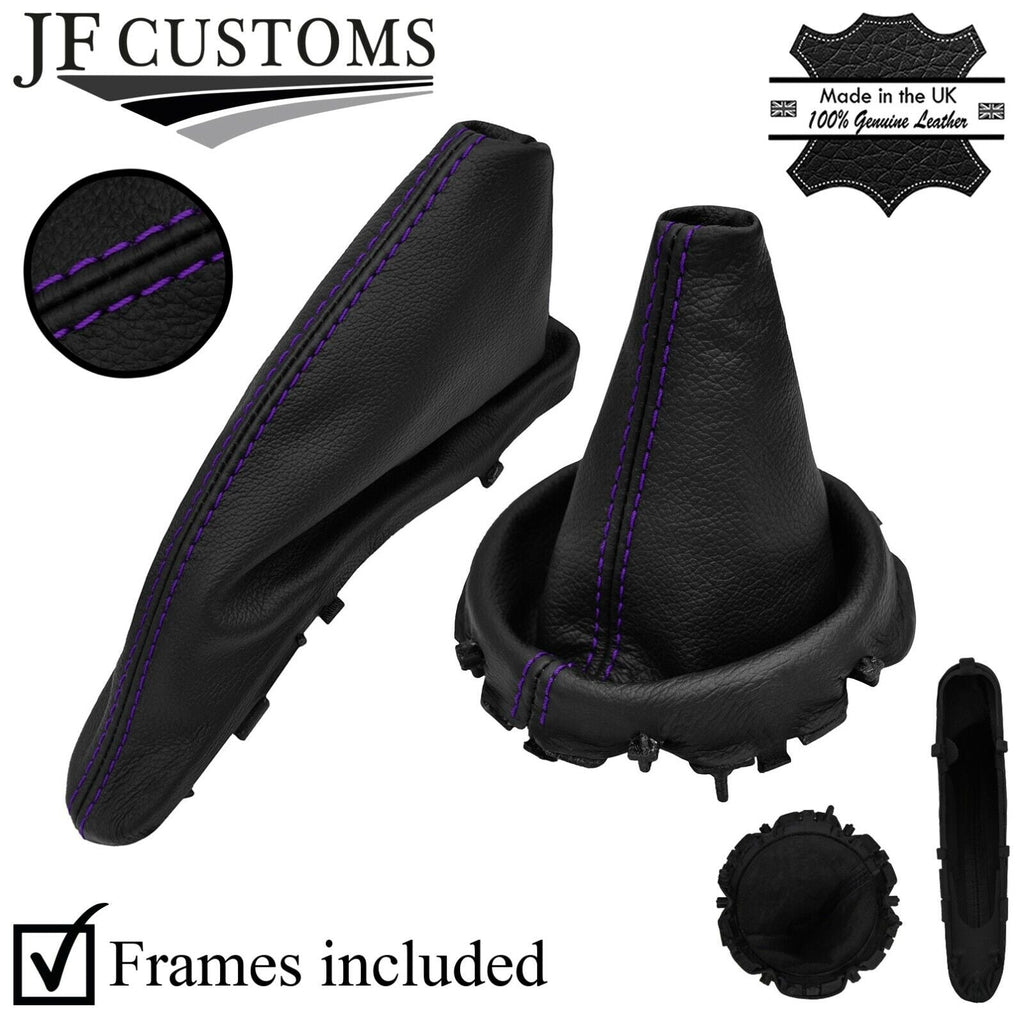 PURPLE  STITCH  LEATHER GEAR +HANDBRAKE+ FRAMES FOR BMW MINI R50 R53 2001-2006