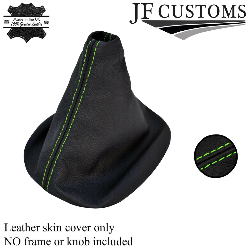 GREEN STITCH FITS VW LUPO POLO Mk4 2000-2001  GEAR COVER GAITER REAL LEATHER