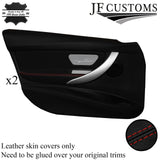 D RED STITCH LEATHER 2X FRONT DOOR ARMREST COVER FOR BMW F30 11-18 SALOON