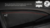 RED STITCHING 2X FRONT DOOR CARD TRIM LEATHER COVERS FITS HONDA CRV 2012-2016