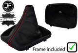 RED STITCH LEATHER GEAR GAITER+PLASTIC FRAME FOR BMW 3 SERIES E30 1981-1992