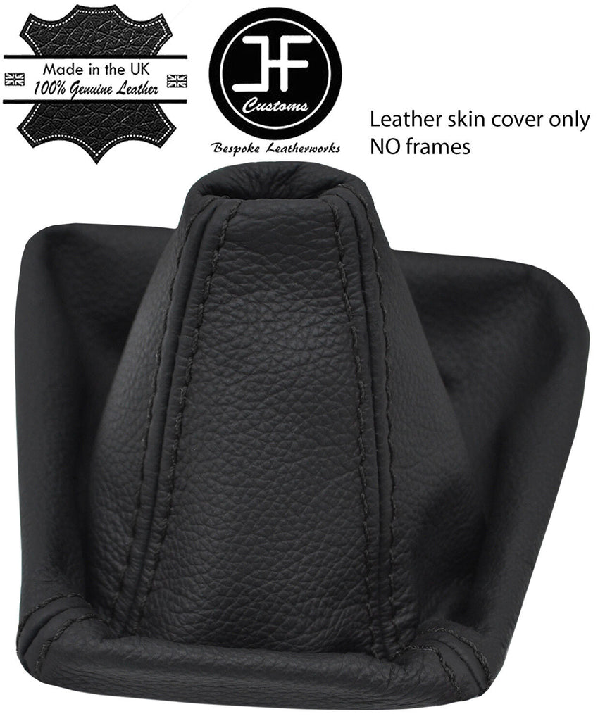 BLACK STITCHING TOP GRAIN LEATHER MANUAL GEAR GAITER FOR BMW X3 E83 2003-2010