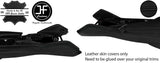 BLACK STITCH 2X KNEE PAD REAL LEATHER COVERS FOR CHEVROLET CAMARO 2016-2020