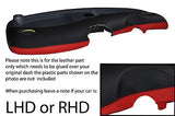 black & red FITS SMART FORTWO PASSION CITY PULSE 98-07 DASH LEATHER COVER