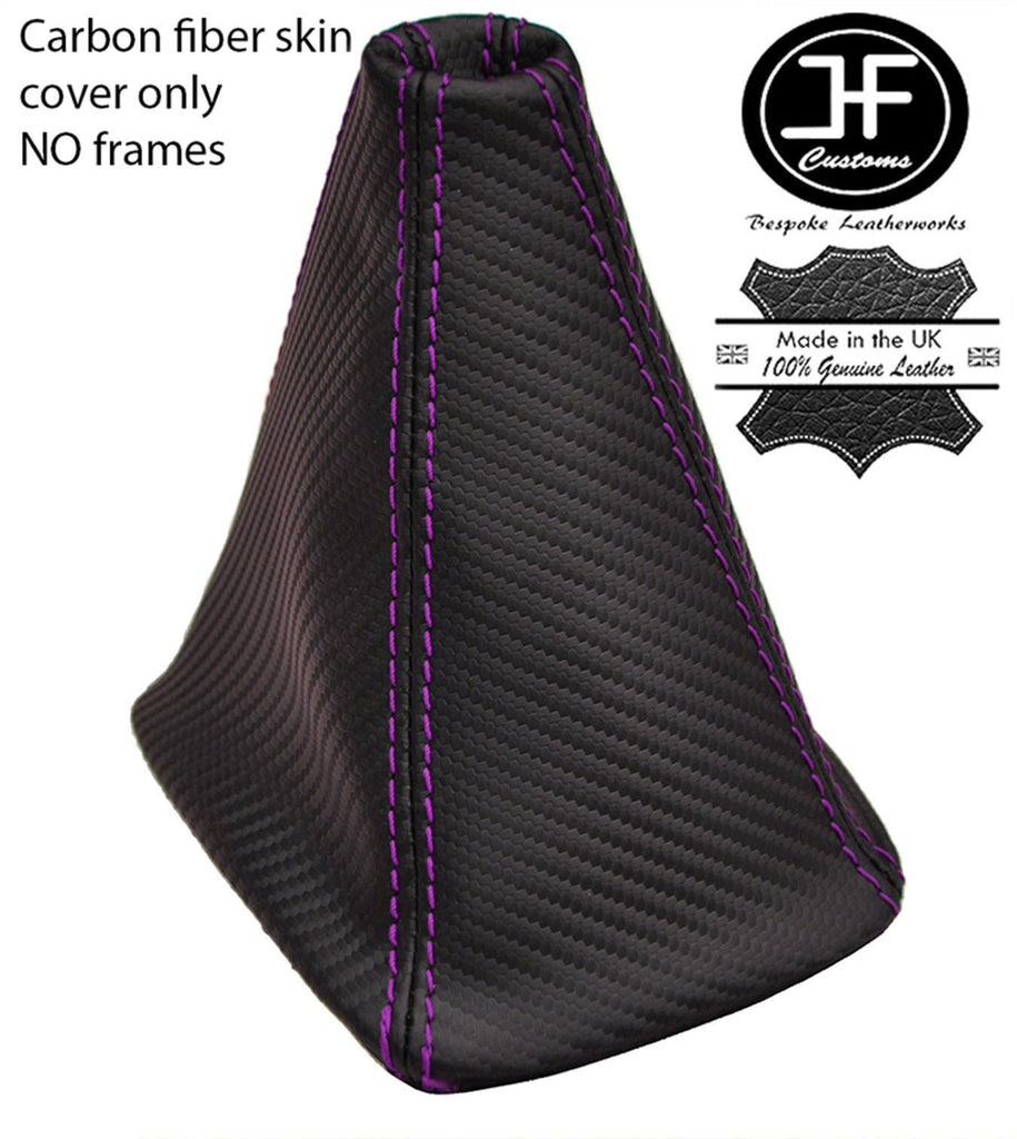 PURPLE STITCH CARBON VINYL GEAR GAITER FITS MITSUBISHI GTO 3000GT 1990-2001