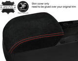 RED  STITCHING REAL SUEDE ARMREST COVER FITS MAZDA 3 2016-2019 CUSTOM NEW