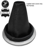 BLACK STITCH TOP GRAIN LEATHER GEAR GAITER FITS VW VOLKSWAGEN FOX 2005-2012