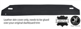BLACK STITCH REAR BULKHEAD LEATHER COVER FOR LANCIA MONTECARLO SCORPION