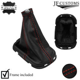 RED STITCH LEATHER GEAR GAITER+PLASTIC FRAME FOR HYUNDAI ACCENT MK3 MC 05-11