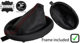 RED STITCH LEATHER GEAR GAITER+PLASTIC FRAME FITS CHRYSLER PT CRUISER 01-10