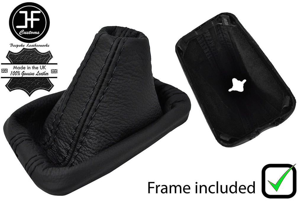 BLACK STITCH LEATHER AUTOMATIC DSG GAITER+PLASTIC FRAME FOR VW PASSAT B7 11-14