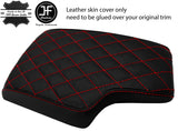 RED  DIAMOND STITCH LEATHER ARMREST COVER FOR BMW 4 SERIES F32 F33 F82 F83