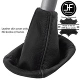 BLACK & BLACK TOP GRAIN LEATHER MANUAL GEAR GAITER FOR SMART FORFOUR 2004-2006