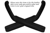 BLACK STITCH 2X DOOR HANDLE ARMREST SKIN COVERS FITS VW GOLF MK1 JETTA CADDY