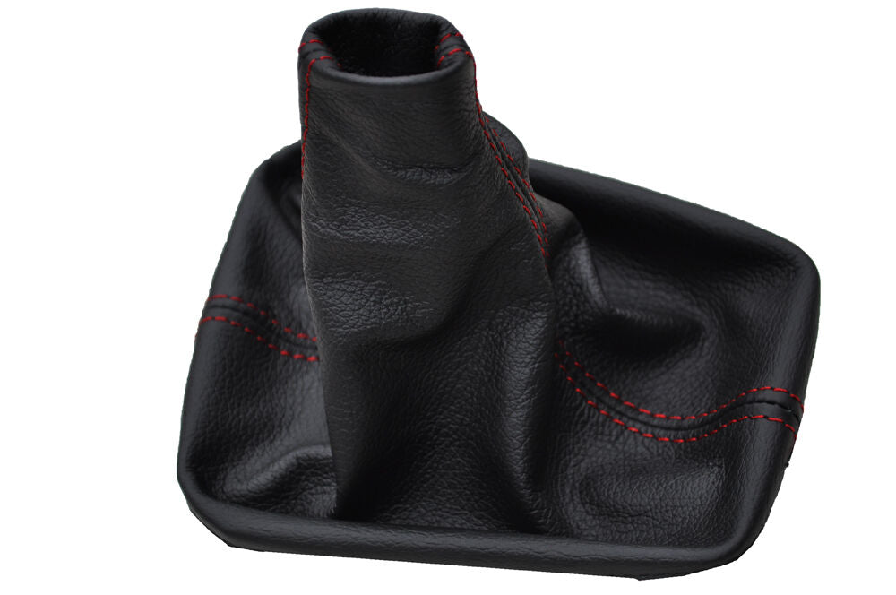 RED STITCH  FITS VW POLO 6R 2009-2013 GTI TDI TSI GEAR GAITER REAL LEATHER