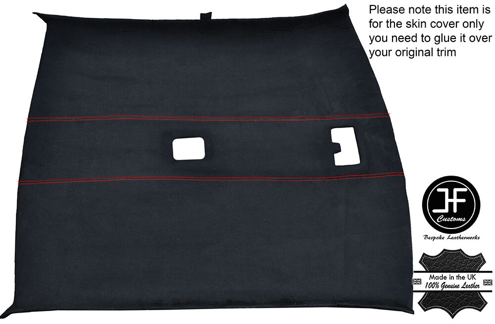 RED STITCH ROOF HEADLINING LUXE SUEDE COVER FITS SKYLINE R32 GTS GTR 89-93