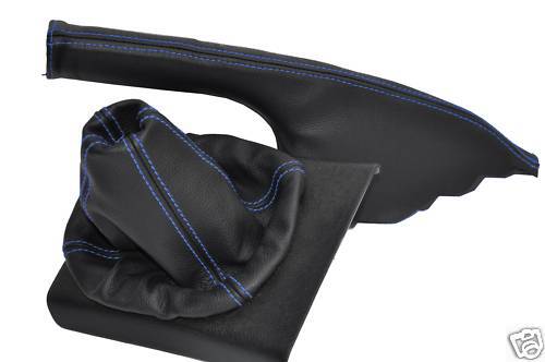FITS VW GOLF Mk 3 GEAR+HANDBRAKE GAITERS LEATHER  BLUE ST CUSTOM NEW MADE IN UK