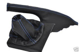FITS VW GOLF Mk 3 GEAR+HANDBRAKE GAITERS LEATHER  BLUE ST CUSTOM NEW MADE IN UK