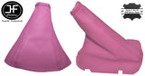 PINK LEATHER FITS OPEL VAUXHALL CORSA C COMBO 2001-2006 HANDBRAKE GEAR GAITER