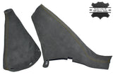 YELLOW STITCHING FITS BMW MINI R50 R53 GEAR HANDBRAKE 2001-2006 GRAPHITE SUEDE