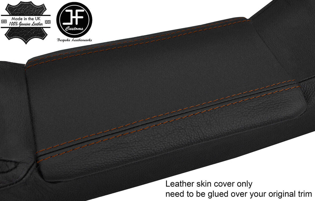 BROWN STITCH TOP GRAIN LEATHER ARMREST COVER FITS TOYOTA MR2 MK1 AW11 1985-1989