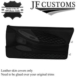 BLACK  DIAMOND STITCH LEATHER 2X FULL DOOR CARD COVERS FOR FORD MUSTANG 94-98