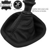 BLACK STITCH TOP GRAIN LEATHER MANUAL GEAR GAITER FITS RENAULT TRAFIC 2015-2018