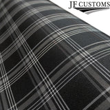 GREY STITCH TARTAN SUEDE FRONT HEADLINER COVER FOR VW T5 TRANSPORTER